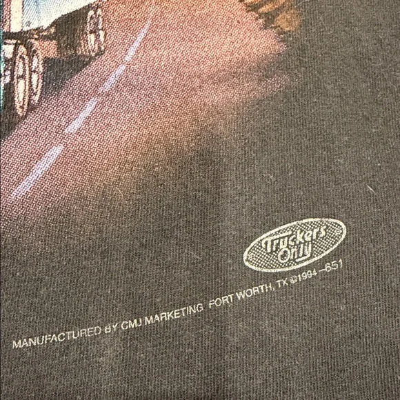 Rare Delta VTG 1994 Truckers Only Free Sprit 3D Emblem T-shirt SZ-L